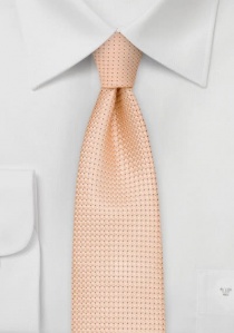 Cravate étroite saumon géométrique