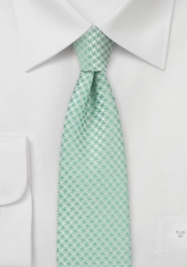 Cravate étroite vert pâle losange