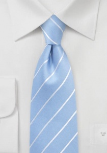 Cravate bleu glacier lignes