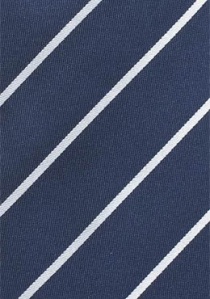 Cravate bleu marine à rayures