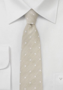 Cravate sable mouchetée de blanc