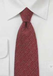 Cravate rouge effet tissé