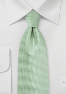 Cravate finement quadrillée vert d'eau