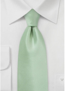 Cravate finement quadrillée vert d'eau