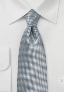 Cravate structurée gris métallisé