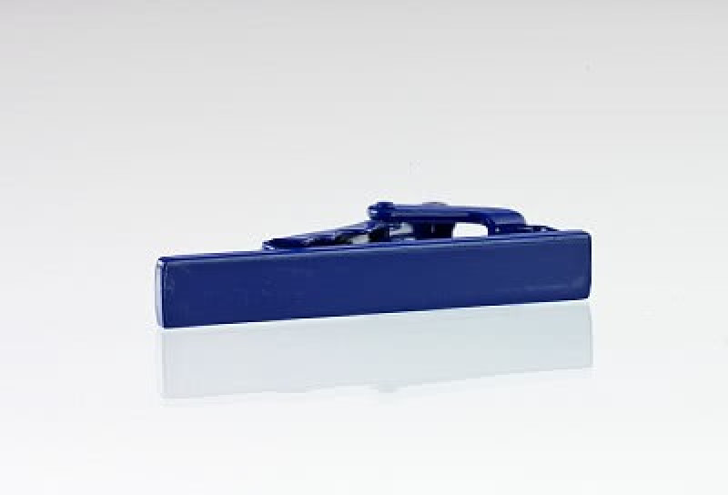 Pince à cravate bleue mate