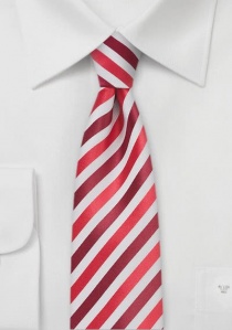 Cravate étroite couleur rouge, lavable