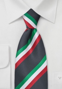 Cravate XXL Italie vert blanc rouge