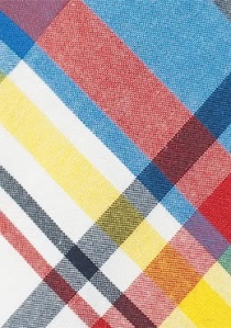 Cravate d'affaires glencheck multicolore coton
