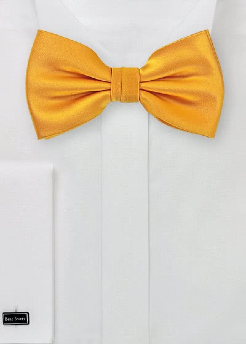 Noeud homme microfibre jaune d'or