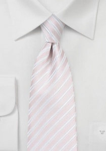 Cravate rose rayures plus claires
