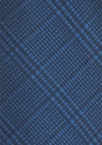 Cravate bleu foncé motif écossais