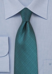 Cravate bleu-vert motif écossais