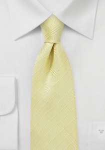 Cravate à la mode carreaux de ligne jaune mat
