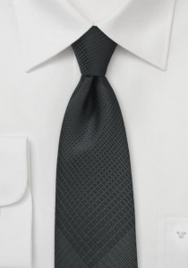 Cravate noire asphalte losange