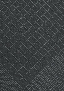 Cravate noire asphalte losange