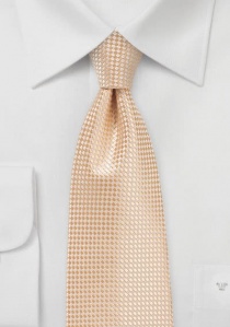 Cravate beige imprimé géométrique