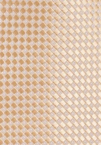Cravate beige imprimé géométrique