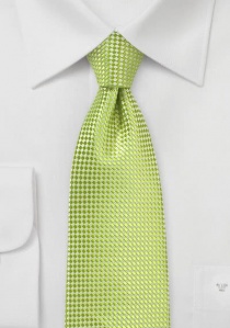 Cravate vert tendre imprimé géométrique