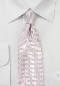 Cravate rose pastel imprimé géométrique