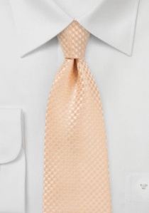 Cravate abricot à motif géométrique