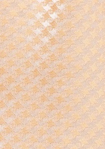 Cravate abricot à motif géométrique