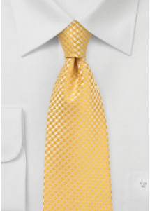 Cravate jaune curry à motif géométrique