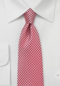 Cravate rouge motif quadrillé