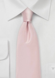 Cravate rose pâle unie