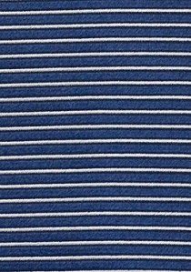 Cravate tissée en jacquard bleu nuit/argenté