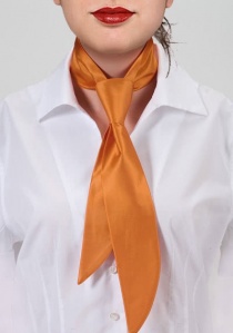 Cravate pour femmes orange cuivré