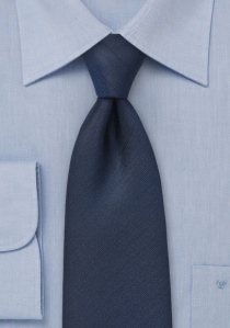 Cravate clip unie bleu nuit