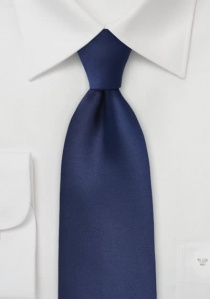 Cravate clip unie bleu sombre