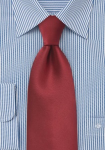 Cravate clip unie rouge cramoisi