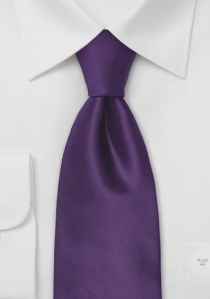 Cravate en soie à clipser lilas