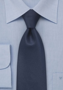 Cravate à clip structurée bleu foncé
