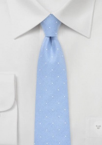 Krawatte Tupfen eisblau Baumwolle