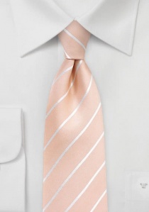 Cravate lignes business abricot