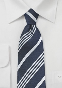 Cravate marine à rayures