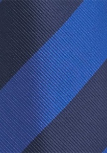 Cravate rayée bleu foncé bleu royal