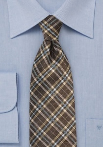 Cravate design glencheck capuccino