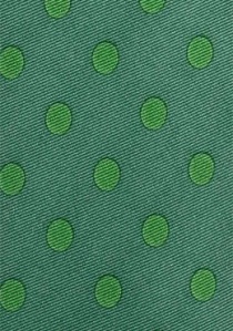 Cravate vert sapin à pois vert olive