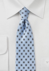 Cravate motif floral bleu ciel