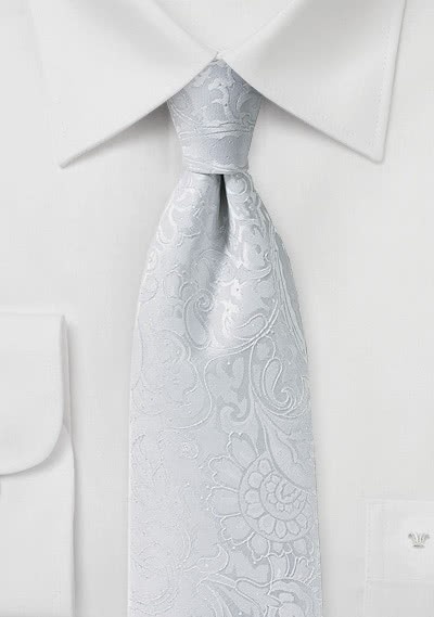 Markante Krawatte im Paisley-Look weiß