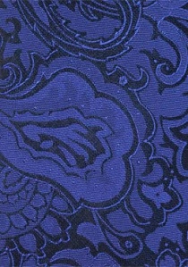Cravate bleu roi imprimé fleuri