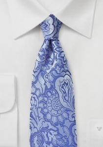 Cravate à motif cachemire bleu