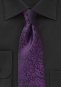 Markante Krawatte im Paisley-Look violett