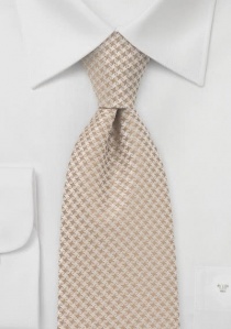 Cravate Jungens motif grille brun clair