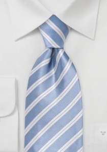 Cravate enfant bleu clair rayures italiennes