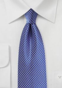 Krawatte Waffelmuster blau